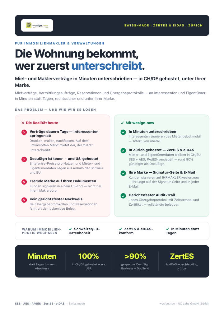 wesign.now auf einen Blick